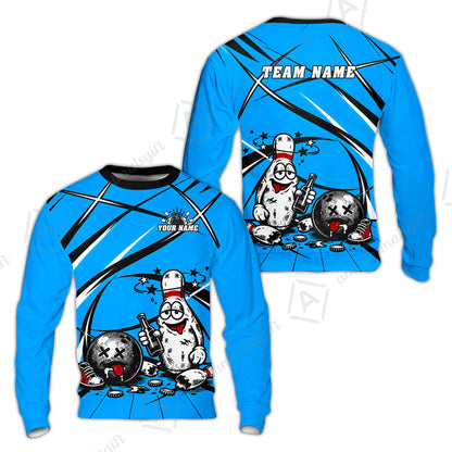 Custom Bowling Jersey Polo Shirt, Drunk Bowling Pin And Ball, Custom Bowling Jersey Team Shirt For Players With Name & Team Name