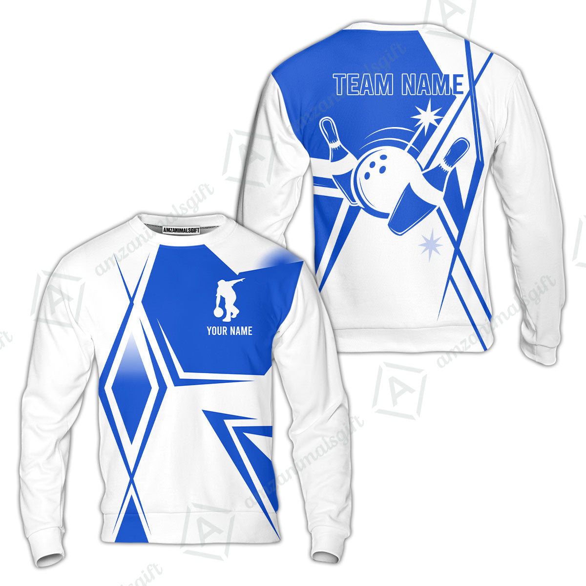 Custom Bowling Team Jersey,  Custom Name And Team Name Bowling Jersey Multicolor Polo Quarter-Zip Shirts, Custom Bowling Uniforms Jerseys