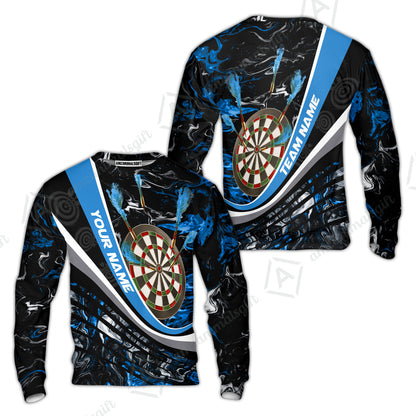 Customized Darts Sweatshirt, Darts Flaming Magma Multicolor Sweatshirt Custom Team Jersey For Darts Player