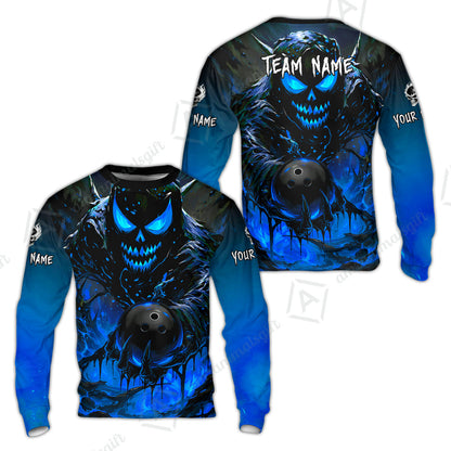 Custom Bowling Jersey Polo Shirt, Hellfire Strike, Custom Bowling Jersey Team Shirt For Players With Name & Team Name
