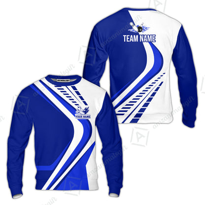 Customize Your Name, Team Name Bowling Jersey, Bowling Team Jersey Multicolor Polo Quarter-Zip Shirts, Custom Bowling Uniforms Jerseys