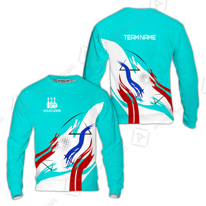 Customize Name, Team Name Bowling Jersey, Bowling Team Jersey Multicolor Polo Quarter-Zip Shirts, Custom Bowling Uniforms Jerseys