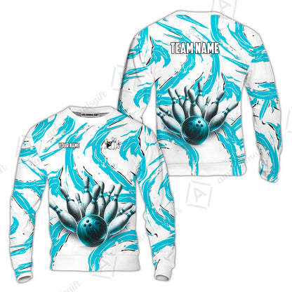 Custom Sport Bowling Team Jersey, Sport Bowling Jersey Multicolor Polo Quarter-Zip Shirts, Bowling Uniforms Jerseys, Custom Name And Team Name