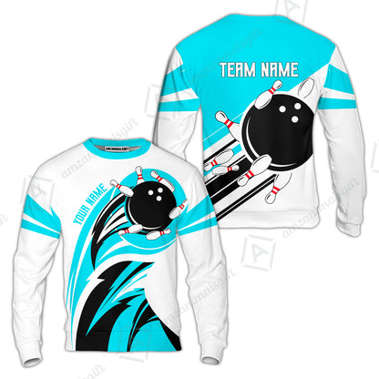 Custom Bowling Team Jersey, Bowling Player Jersey Multicolor Polo Quarter-Zip Shirts, Custom Bowling Uniforms Jerseys