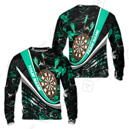 Customized Darts Sweatshirt, Darts Flaming Magma Multicolor Sweatshirt Custom Team Jersey For Darts Player