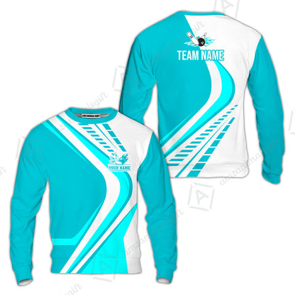 Customize Your Name, Team Name Bowling Jersey, Bowling Team Jersey Multicolor Polo Quarter-Zip Shirts, Custom Bowling Uniforms Jerseys