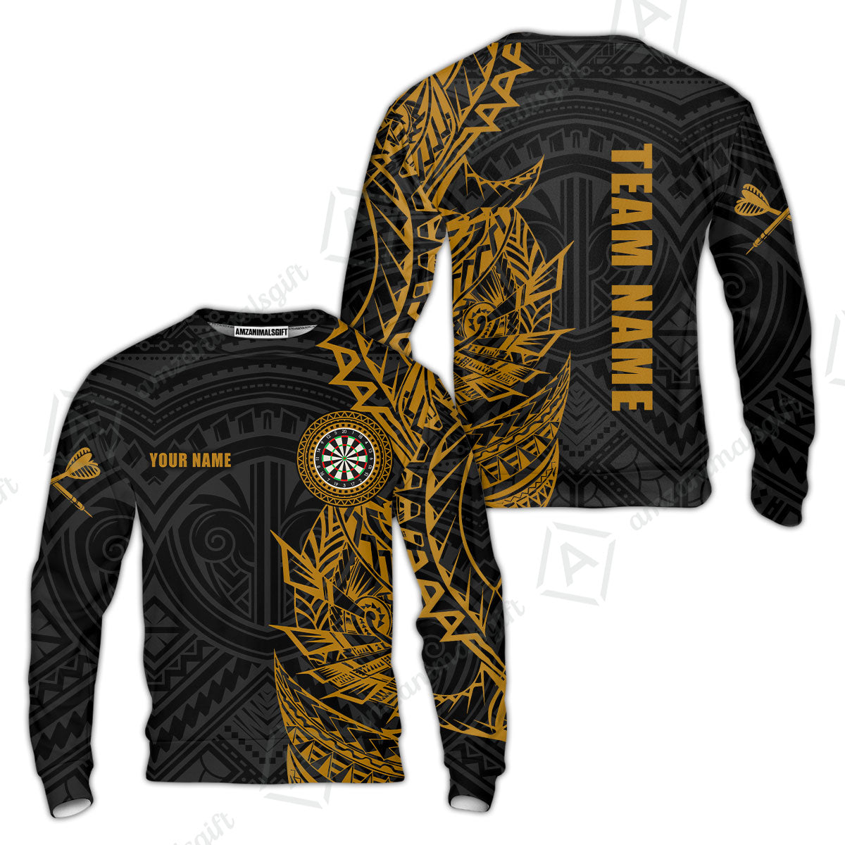 Custom Tribal Darts Team Men Polo Shirts, Darts uniforms Tribal Darts Personalized Name And Team Name