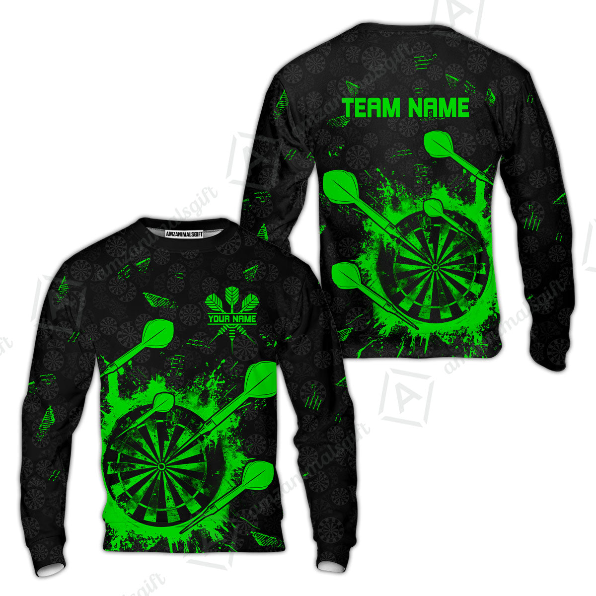 Customized Darts Sweatshirt, Darts Grunge Dartboard Sweatshirt Team Style Jersey for Darts Players