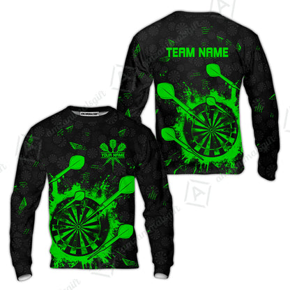 Customized Darts Sweatshirt, Darts Grunge Dartboard Sweatshirt Team Style Jersey for Darts Players