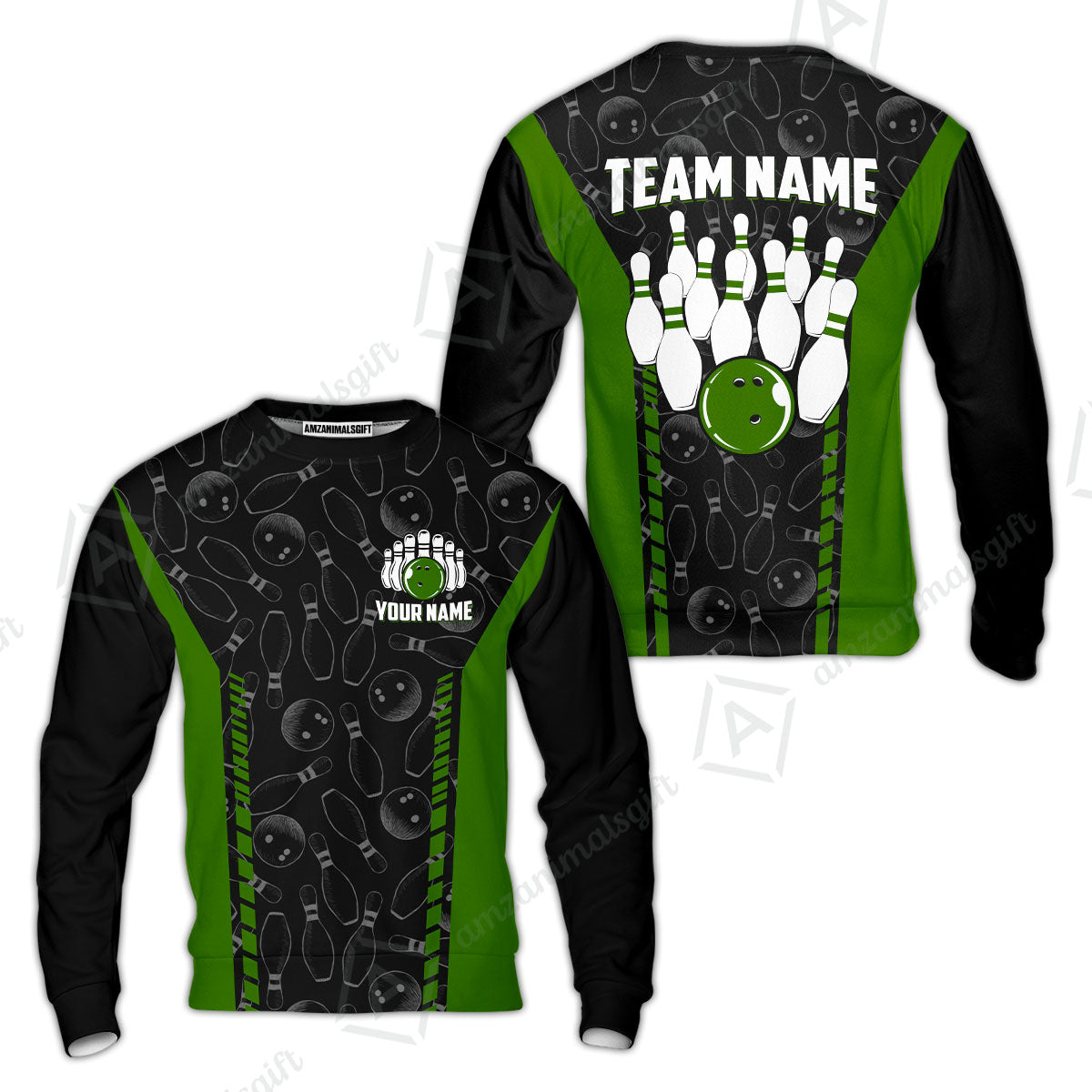 Custom Bowling Unisex Polo Shirts, Bowling Team Jersey Pattern, Bowling uniforms Ball & Pins Multicolor Options