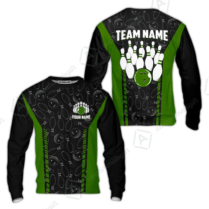 Custom Bowling Unisex Polo Shirts, Bowling Team Jersey Pattern, Bowling uniforms Ball & Pins Multicolor Options