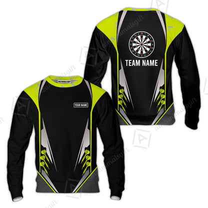 Customized Name & Text Darts Sweatshirt, Personalized Darts Team Sweatshirt For Summer - Gift For Darts Lovers, Darts Players Uniforms