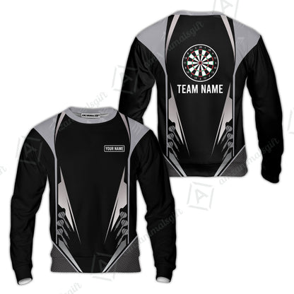 Customized Name & Text Darts Sweatshirt, Personalized Darts Team Sweatshirt For Summer - Gift For Darts Lovers, Darts Players Uniforms