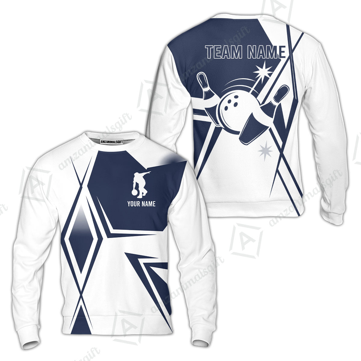 Custom Bowling Team Jersey,  Custom Name And Team Name Bowling Jersey Multicolor Polo Quarter-Zip Shirts, Custom Bowling Uniforms Jerseys