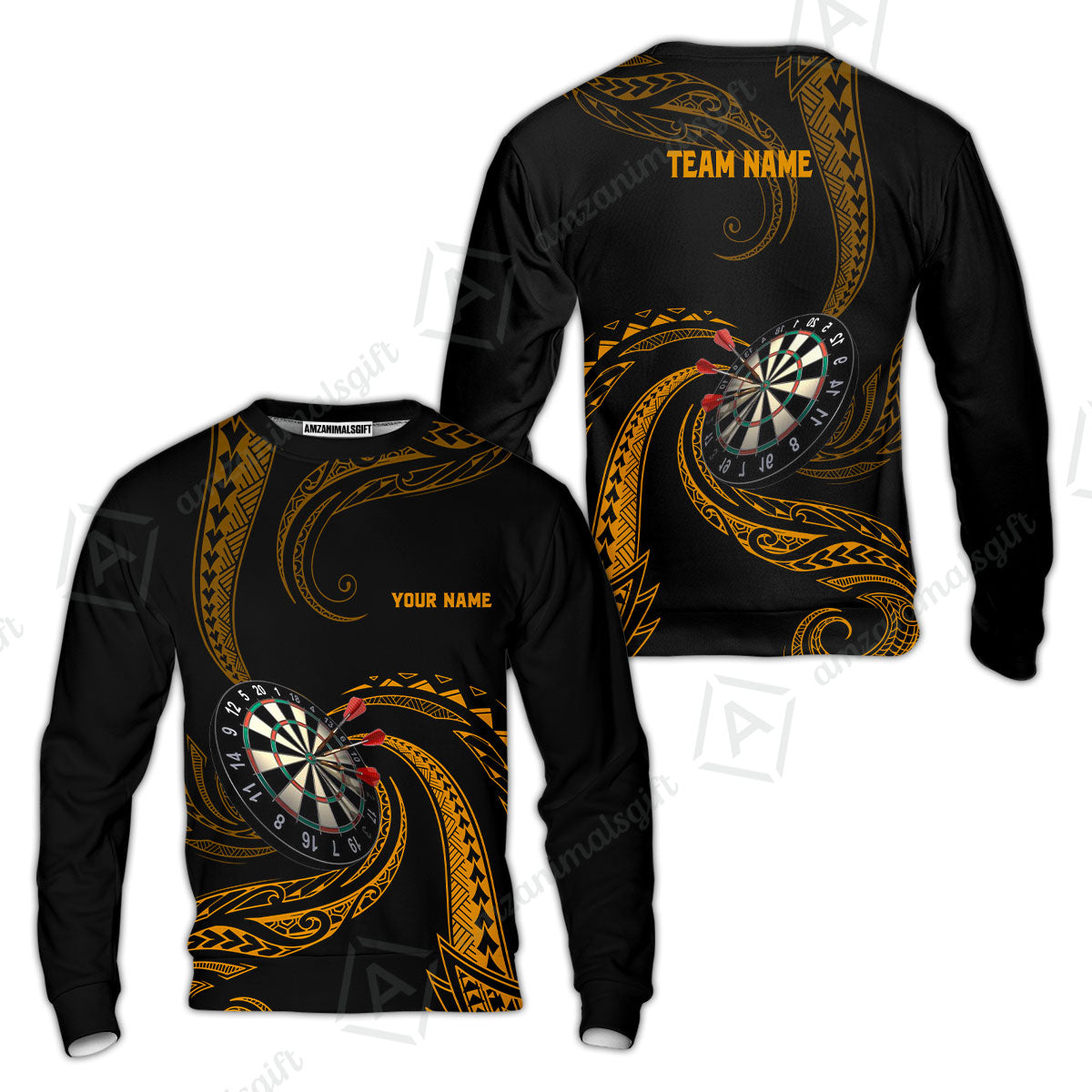 Custom Roll Tribal Darts Team Men Polo Shirts, Darts uniforms Roll Tribal Darts Personalized Name And Team Name