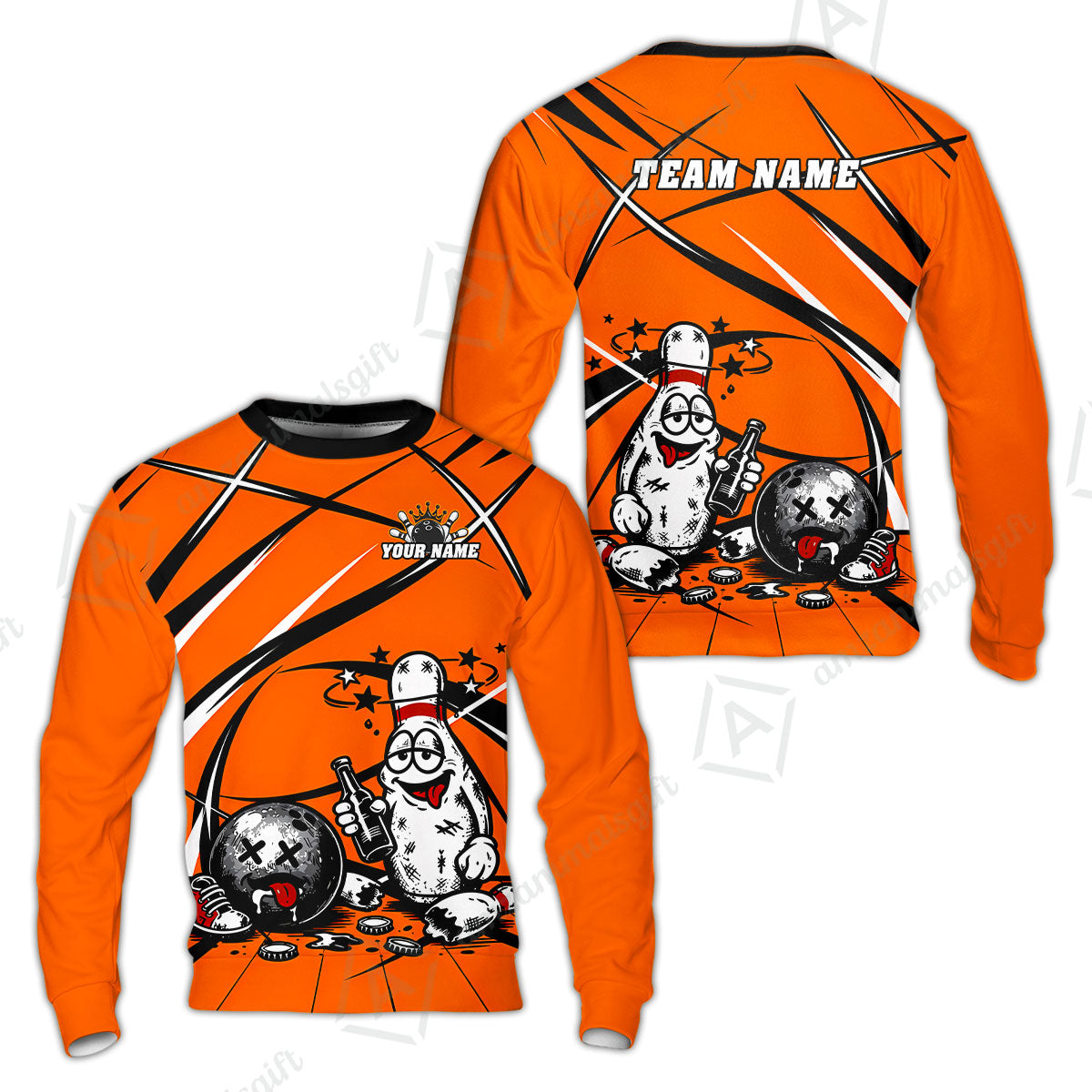 Custom Bowling Jersey Polo Shirt, Drunk Bowling Pin And Ball, Custom Bowling Jersey Team Shirt For Players With Name & Team Name