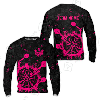 Customized Darts Sweatshirt, Darts Grunge Dartboard Sweatshirt Team Style Jersey for Darts Players