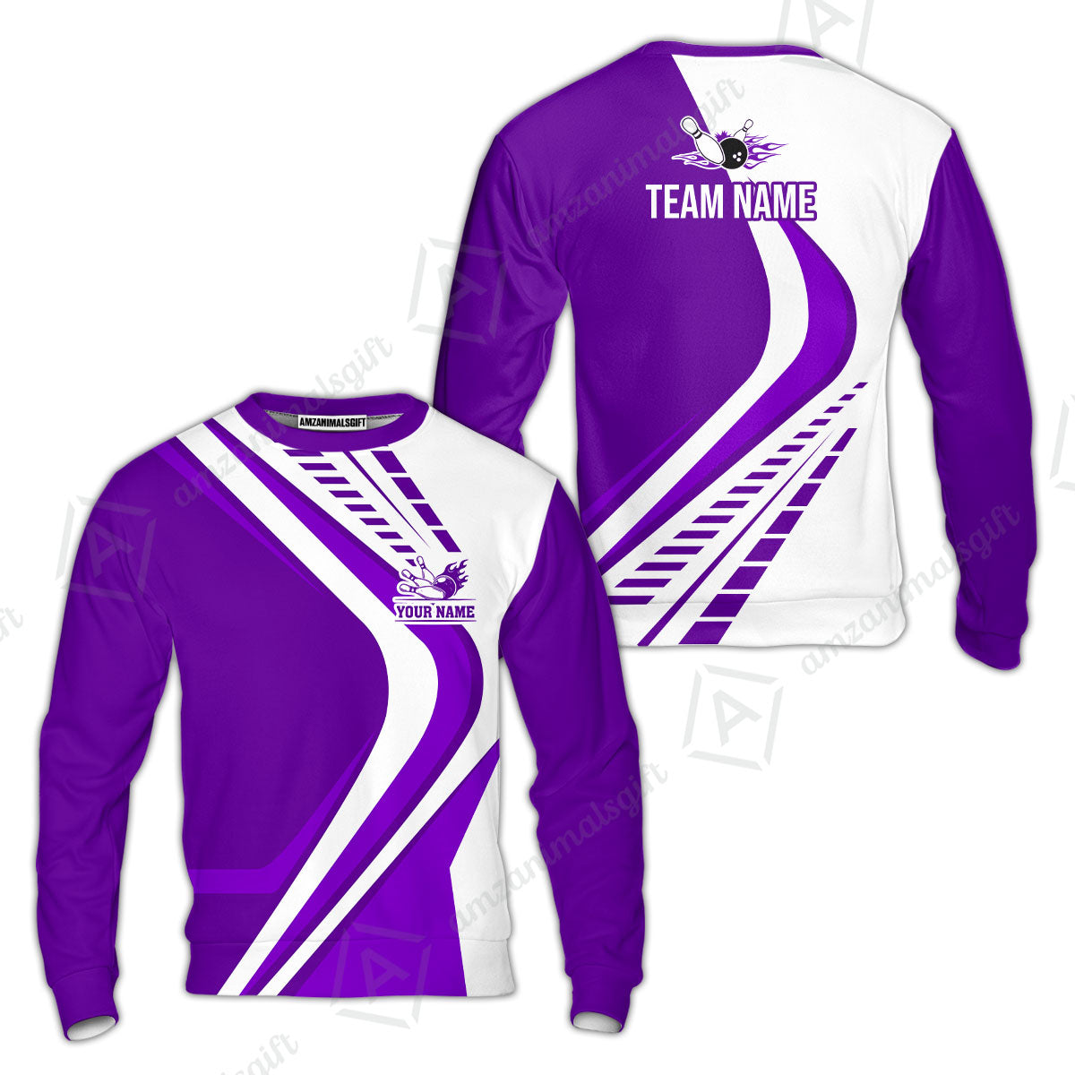 Customize Your Name, Team Name Bowling Jersey, Bowling Team Jersey Multicolor Polo Quarter-Zip Shirts, Custom Bowling Uniforms Jerseys