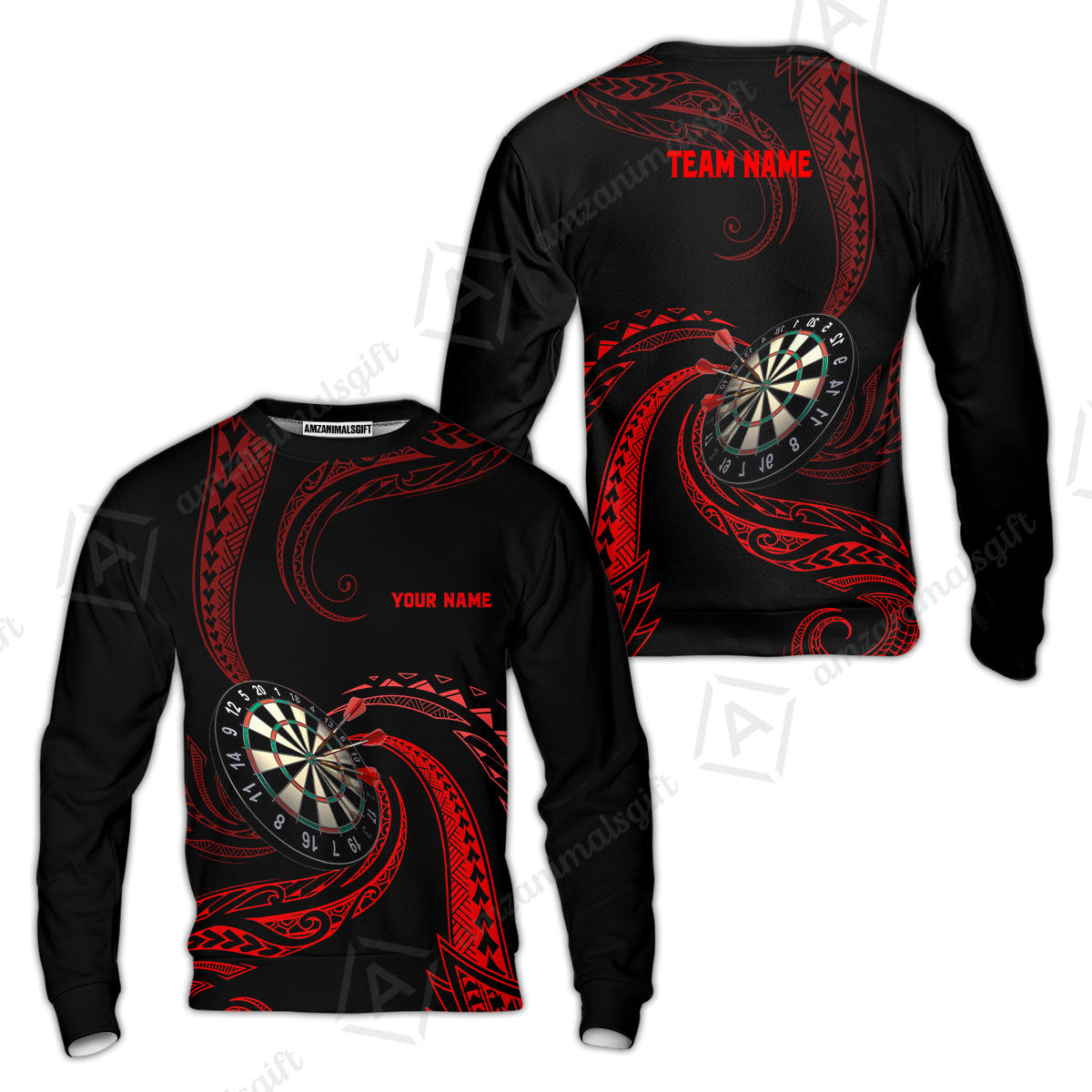 Custom Roll Tribal Darts Team Men Polo Shirts, Darts uniforms Roll Tribal Darts Personalized Name And Team Name