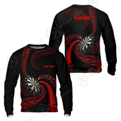 Custom Roll Tribal Darts Team Men Polo Shirts, Darts uniforms Roll Tribal Darts Personalized Name And Team Name