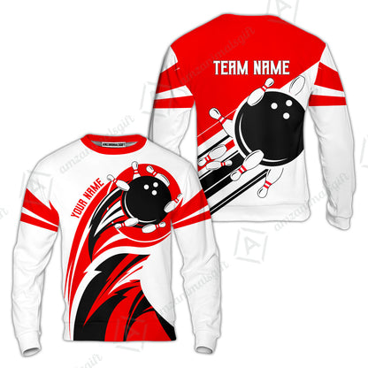 Custom Bowling Team Jersey, Bowling Player Jersey Multicolor Polo Quarter-Zip Shirts, Custom Bowling Uniforms Jerseys