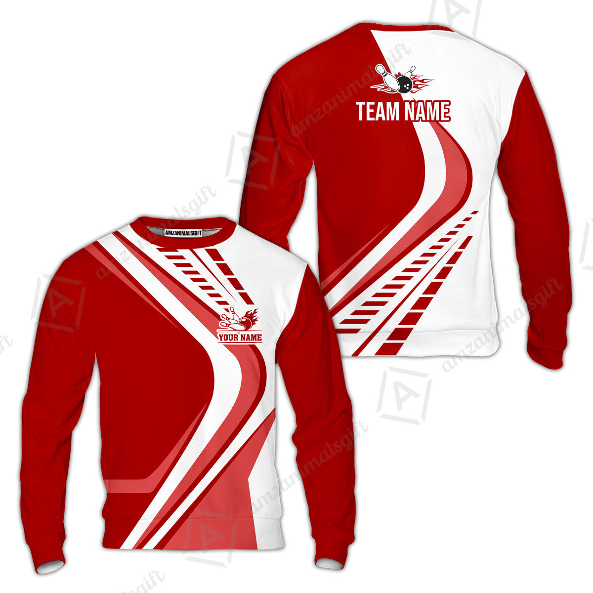 Customize Your Name, Team Name Bowling Jersey, Bowling Team Jersey Multicolor Polo Quarter-Zip Shirts, Custom Bowling Uniforms Jerseys