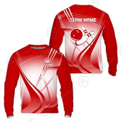 Customized Bowling Sweatshirt, Custom Bowling Uniform Sweatshirt, Multicolor Team Style Jersey for Bowlers