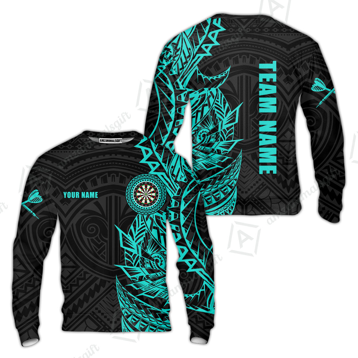 Custom Tribal Darts Team Men Polo Shirts, Darts uniforms Tribal Darts Personalized Name And Team Name