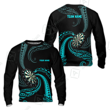 Custom Roll Tribal Darts Team Men Polo Shirts, Darts uniforms Roll Tribal Darts Personalized Name And Team Name