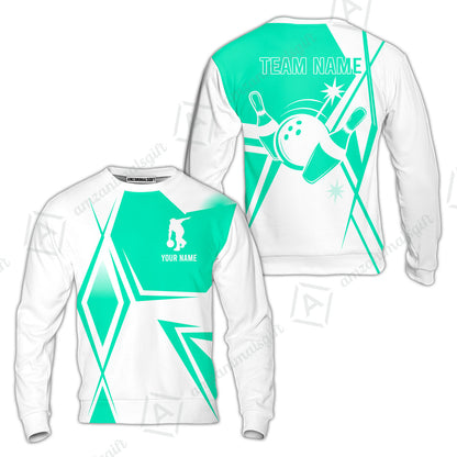 Custom Bowling Team Jersey,  Custom Name And Team Name Bowling Jersey Multicolor Polo Quarter-Zip Shirts, Custom Bowling Uniforms Jerseys