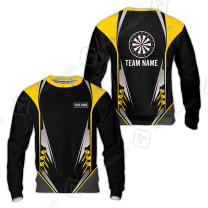 Customized Name & Text Darts Sweatshirt, Personalized Darts Team Sweatshirt For Summer - Gift For Darts Lovers, Darts Players Uniforms