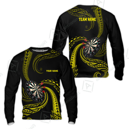 Custom Roll Tribal Darts Team Men Polo Shirts, Darts uniforms Roll Tribal Darts Personalized Name And Team Name