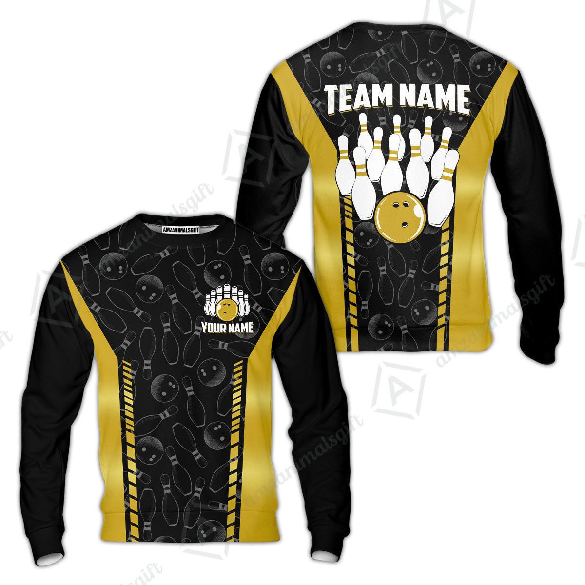 Custom Bowling Unisex Polo Shirts, Bowling Team Jersey Pattern, Bowling uniforms Ball & Pins Multicolor Options