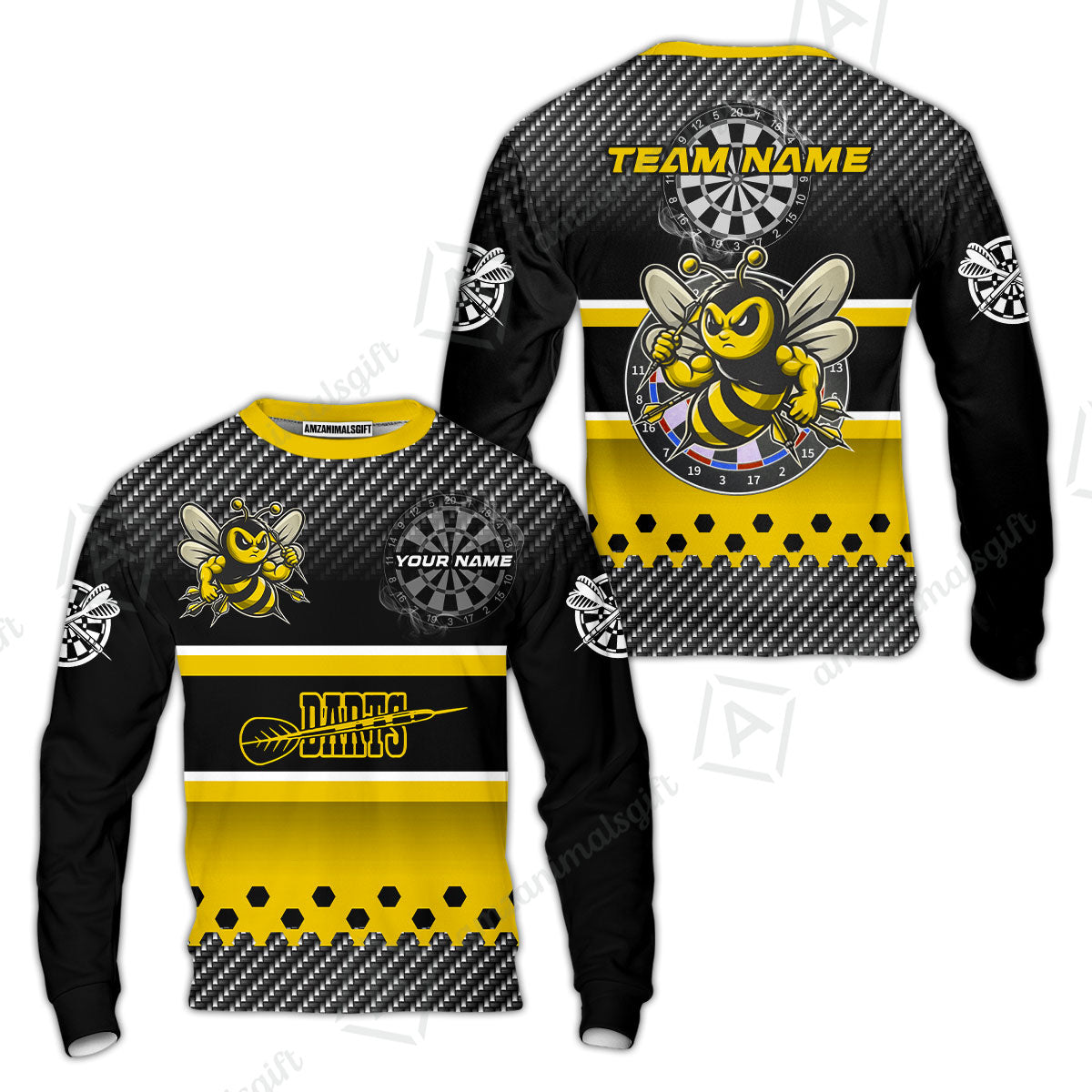 Custom Funny Bee Darts Unisex Polo Team Shirts, Custom Team League Darts Jersey Polo , Custom Darts Team Jerseys Uniform