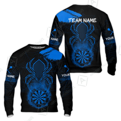 Customized Darts Sweatshirt, Darts Spider Men's Grunge Darts Smoke Dartboard Sweatshirt for Darts Players