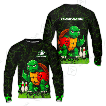 Customized Bowling Unisex Polo Shirt, Bowling Ninja Turtle, Bowling Uniform - Personalized Name And Team Name