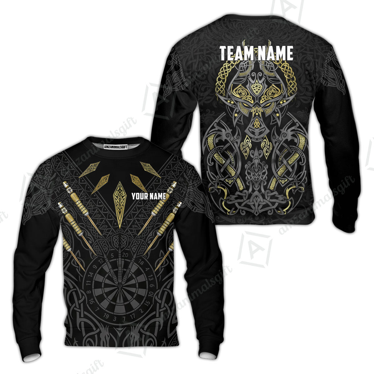 Custom Darts Team Jersey, Personalized Viking Darts Polo Shirt For Players With Name & Team Name