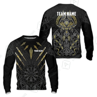 Custom Darts Team Jersey, Personalized Viking Darts Polo Shirt For Players With Name & Team Name