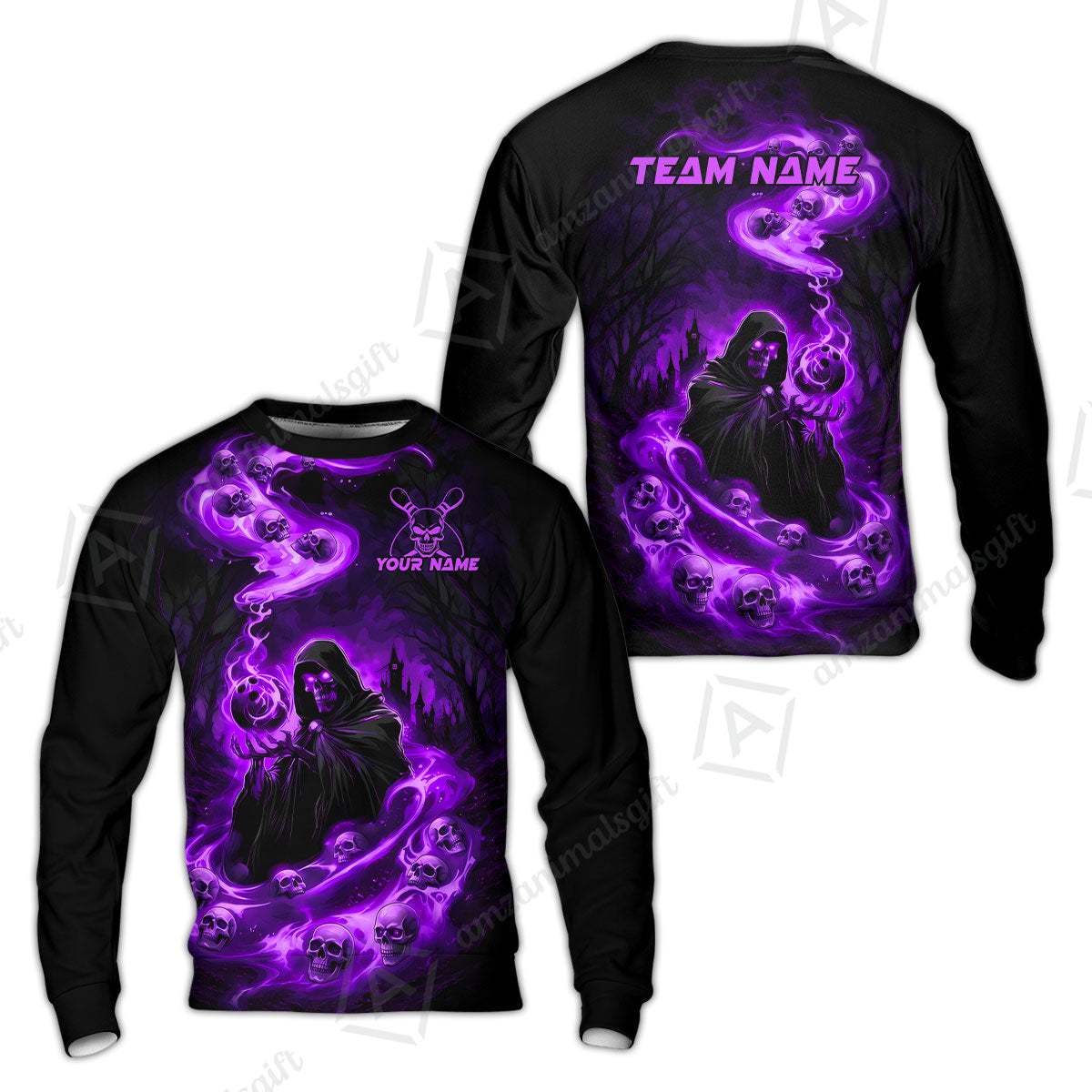 Custom Bowling Jersey Polo Shirt, Fiery Pool Shark, Custom Bowling Jersey Team Shirt For Players With Name & Team Name