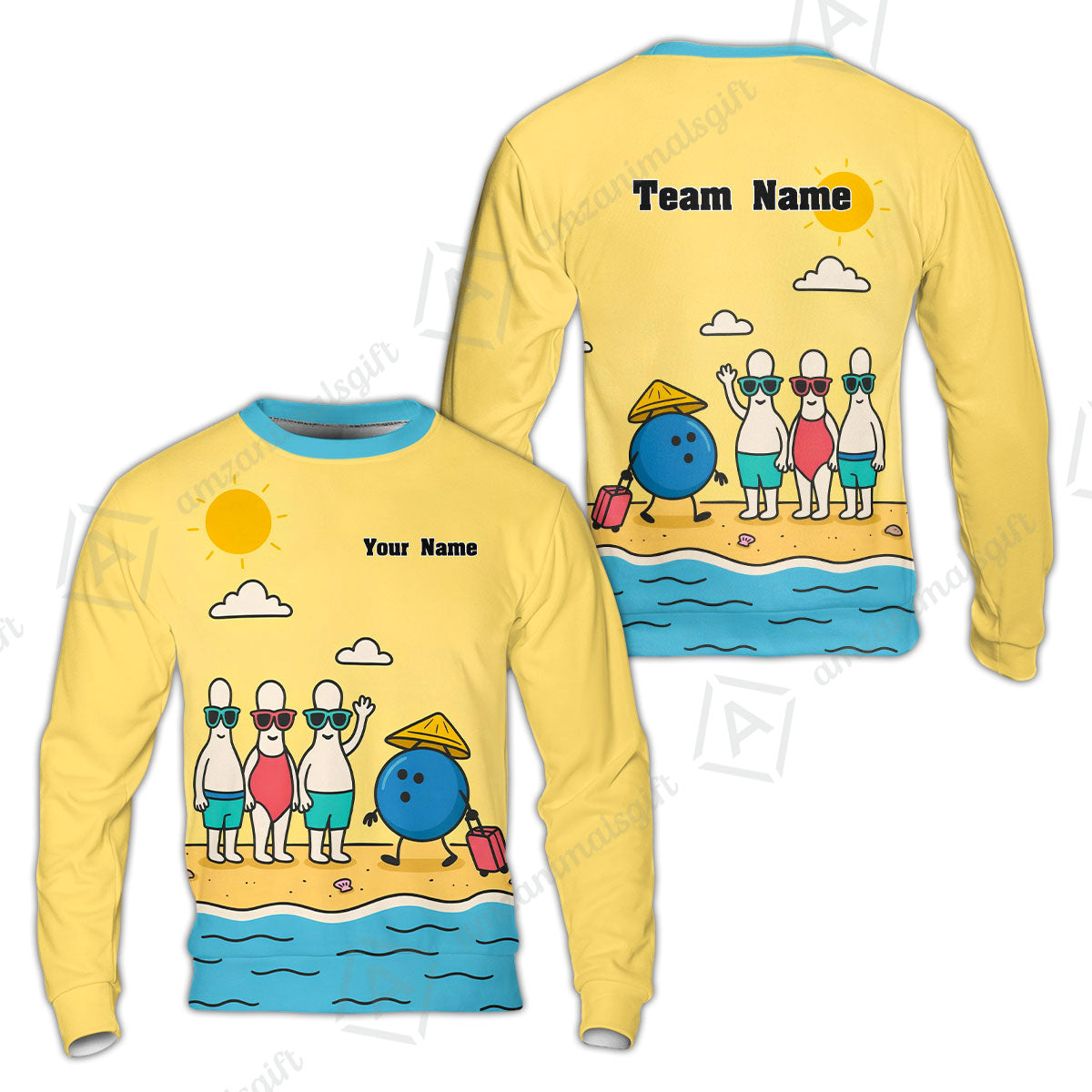 Custom Bowling Jersey Polo Shirt, Funny Summer Beach Holiday Pins, Custom Bowling Jersey Team Shirt For Players With Name and Team Name