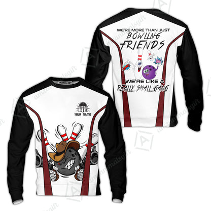 Customized Bowling Friends Polo Shirt, Really Small Gang Funny Bowling Team Polo Shirt, Perfect Outfit For Bowlers