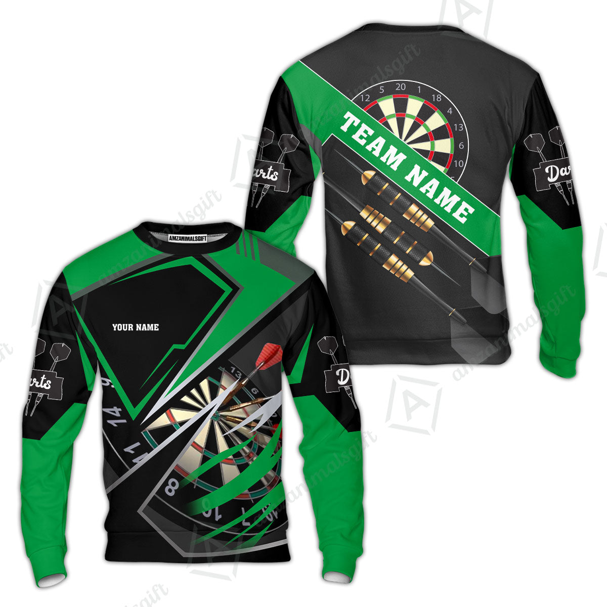 Personalized Darts Men Polo Shirt - Custom Name & Team Name Darts Polo Shirt