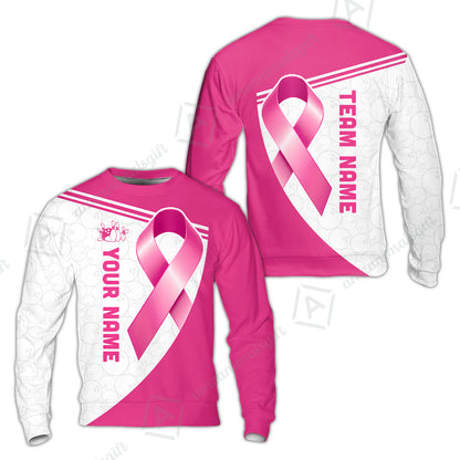 Custom Bowling Jersey Polo Shirt, Bowling Awareness Ribbon, Personalized Name And Team Name