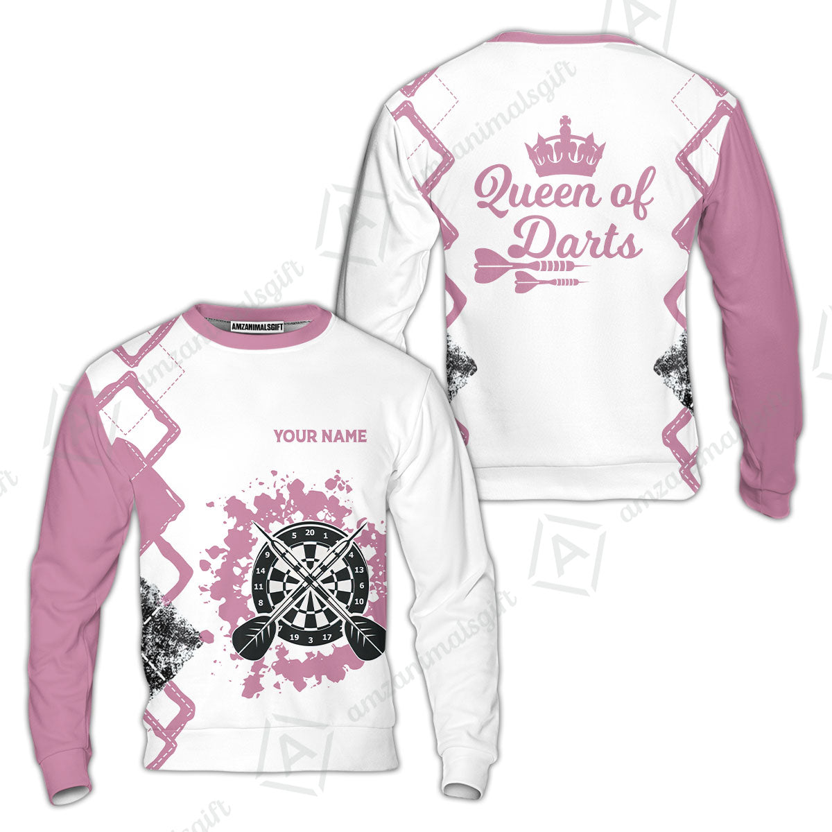 Customized Darts Women Polo Shirt, Queen of Darts Team Shirt, Personalized Name Polo Shirt For Women - Perfect Gift For Darts Lovers, Darts Players
