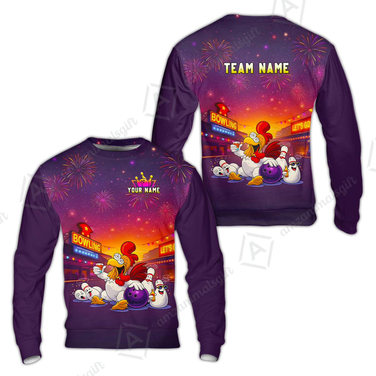 Custom The Tipsy Rooster Bowling Jersey Polo Shirt, Custom The Tipsy Rooster Bowling Jersey Team Shirt For Players With Name & Team Name