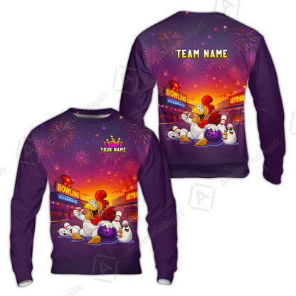 Custom The Tipsy Rooster Bowling Jersey Polo Shirt, Custom The Tipsy Rooster Bowling Jersey Team Shirt For Players With Name & Team Name