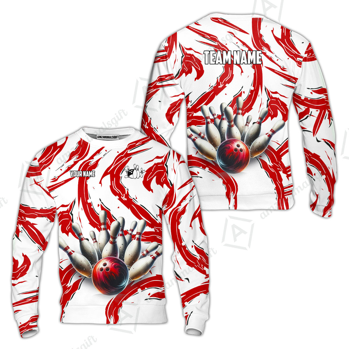 Custom Sport Bowling Team Jersey, Sport Bowling Jersey Multicolor Polo Quarter-Zip Shirts, Bowling Uniforms Jerseys, Custom Name And Team Name