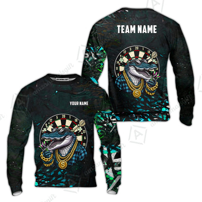 Custom Darts Team Jersey, Personalized Alligator Dart Jersey Shirt For Players With Name & Team Name