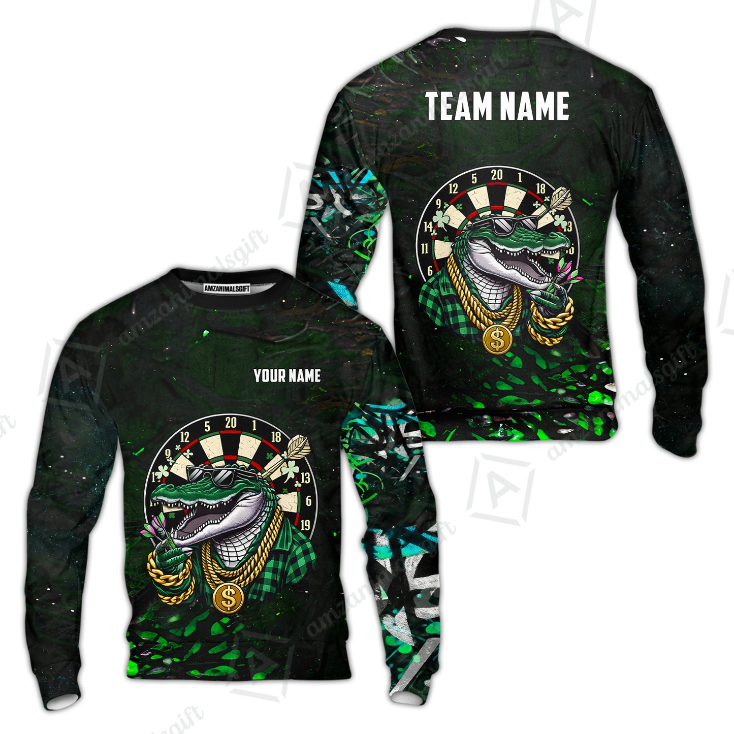 Custom Darts Team Jersey, Personalized Alligator Dart Jersey Shirt For Players With Name & Team Name