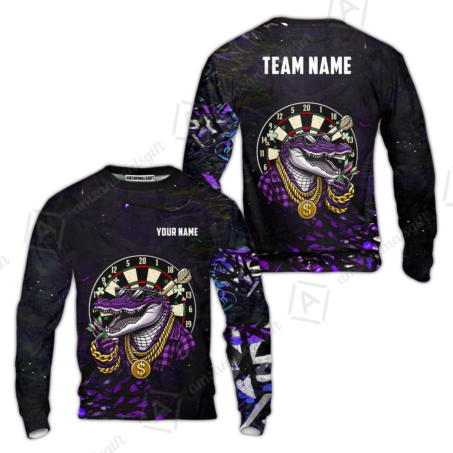 Custom Darts Team Jersey, Personalized Alligator Dart Jersey Shirt For Players With Name & Team Name